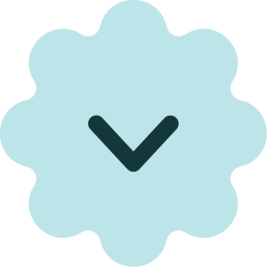 Blue icon with an arrow to indicate you will be moved down the page